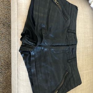 Free people vegan leather shorts size 2